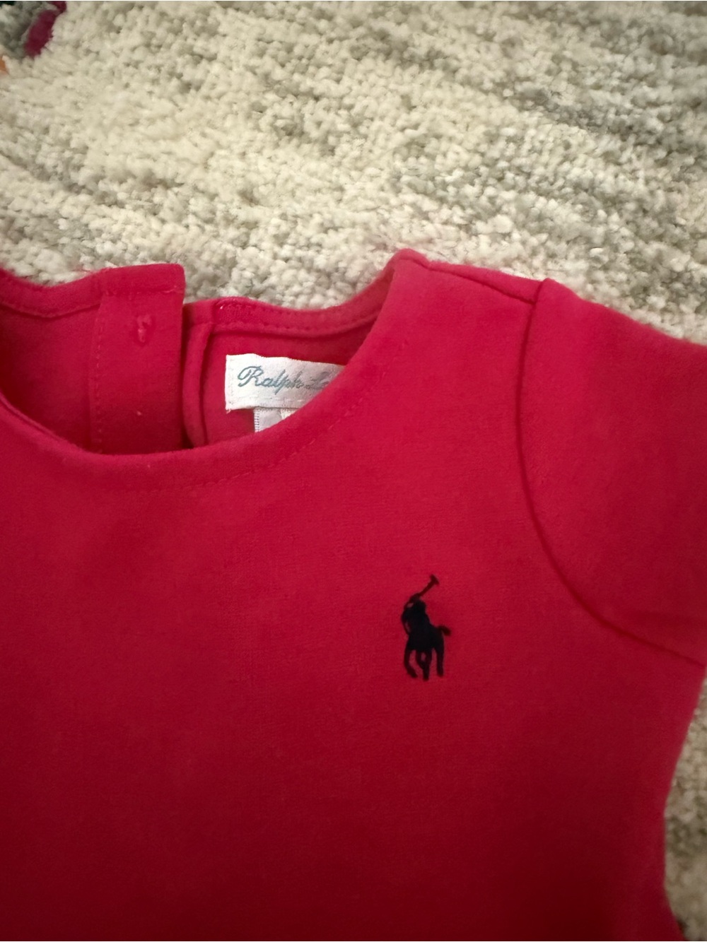 Ralph Lauren Pink Pleated Baby Polo Dress size 6 months - Picture 2 of 4